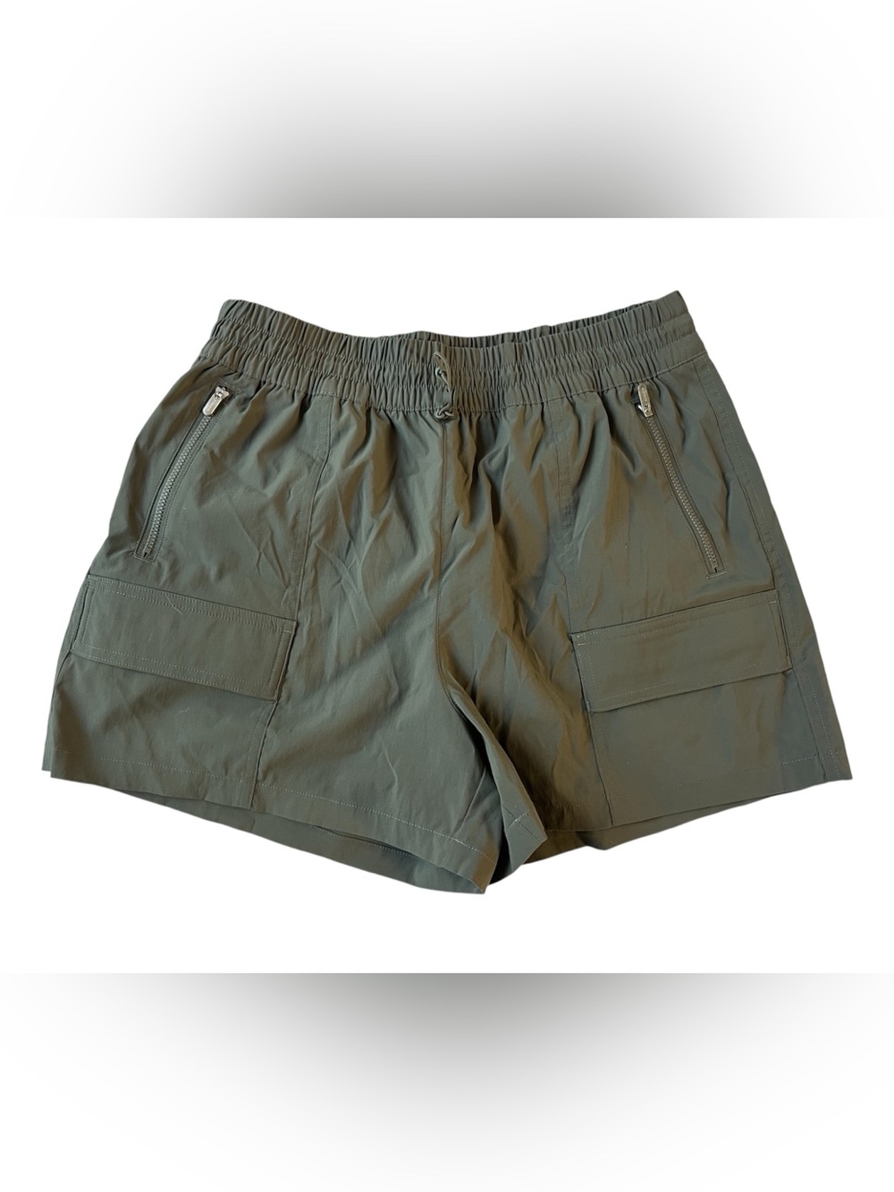 NWOT ATHLETA CASCADE CARGO POPLIN SHORTS GREEN WOMENS SMALL